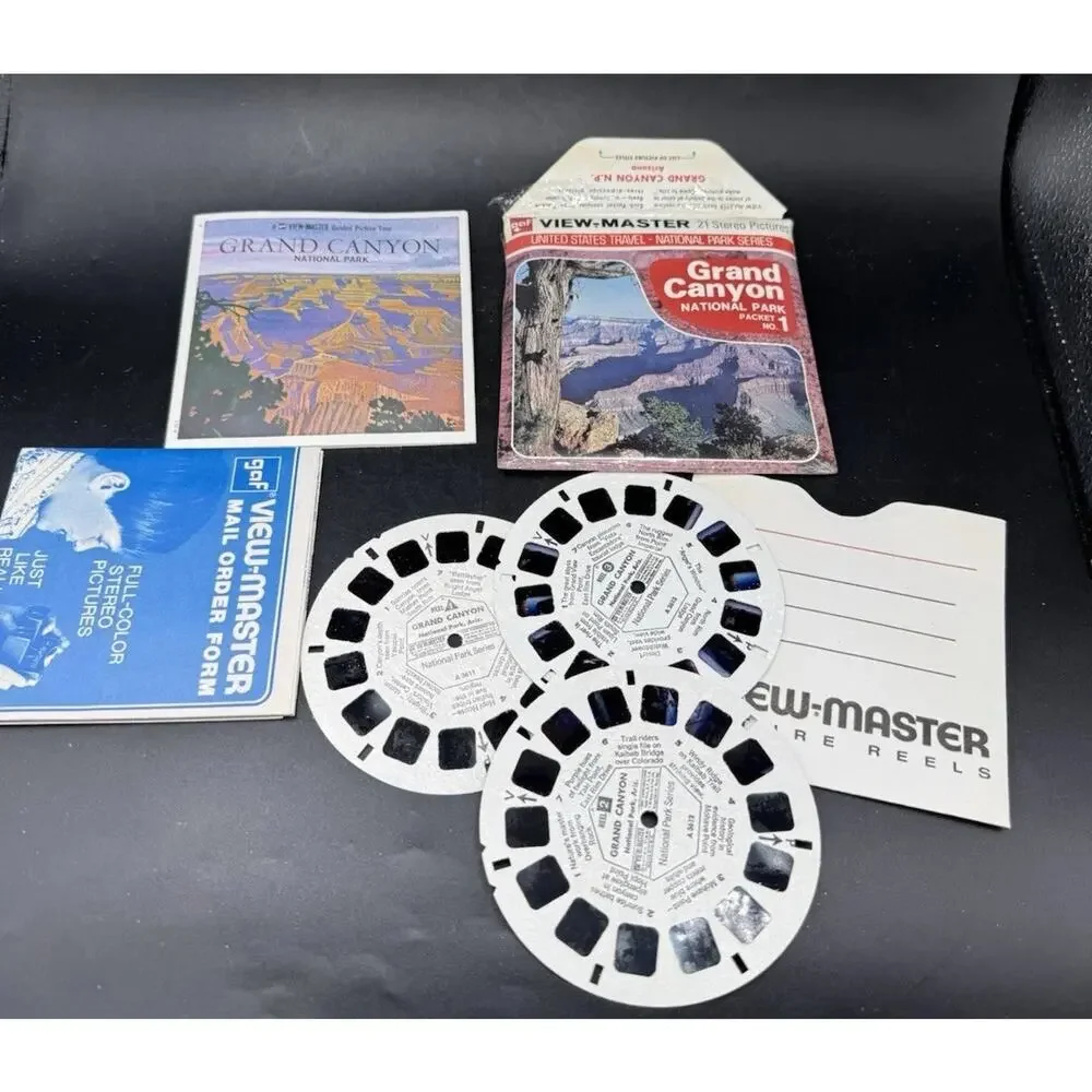 Grand Canyon National Park Set 1 3d View-Master 3 Reel Packet Complete Set